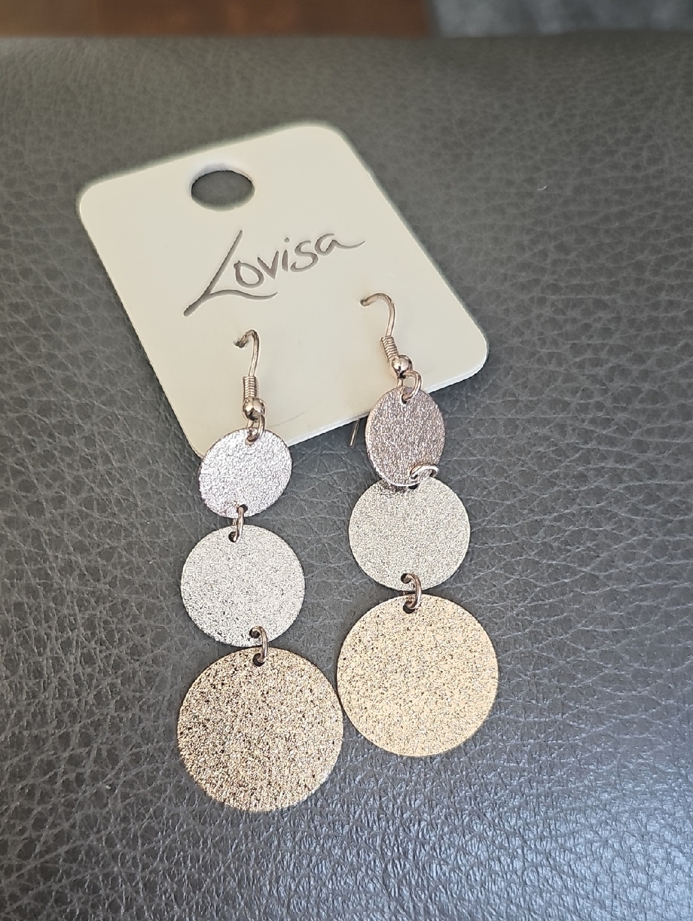 Lovisa Rose Gold Triple Disc Drop Earrings